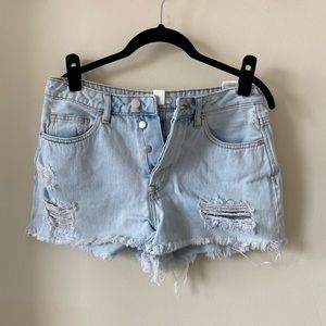 H&M Distressed Denim Shorts